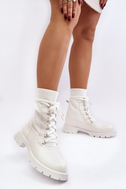 Botki Model Gentiana 8573A White - Step in style Botki Model Gentiana 8573A White - Step in style