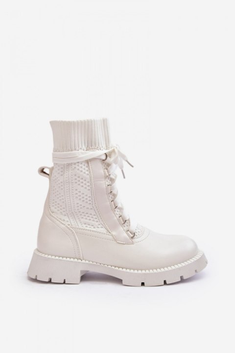 Botki Model Gentiana 8573A White - Step in style Botki Model Gentiana 8573A White - Step in style