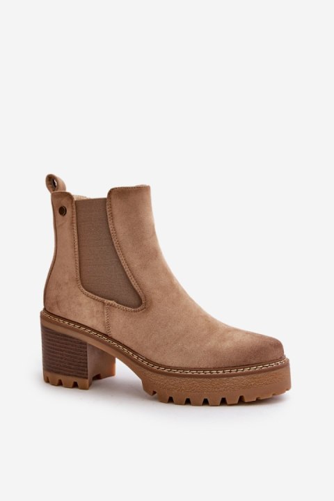 Botki Model Irissinae KE217 Beige - Step in style Botki Model Irissinae KE217 Beige - Step in style