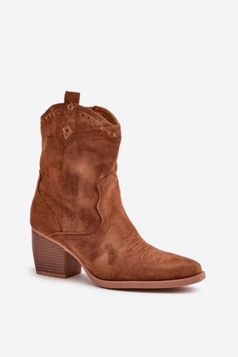 Botki Model Narinae CHC359 Camel - Step in style Botki Model Narinae CHC359 Camel - Step in style