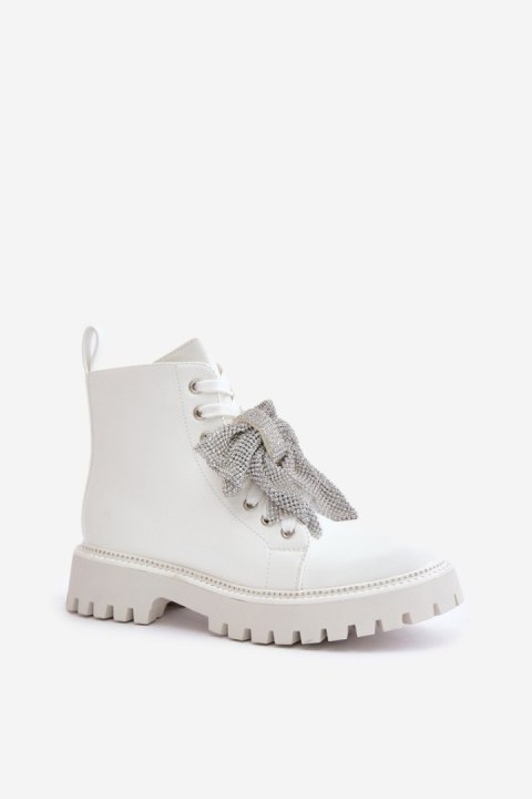 Botki Model Ocenttia 7603A White - Step in style Botki Model Ocenttia 7603A White - Step in style