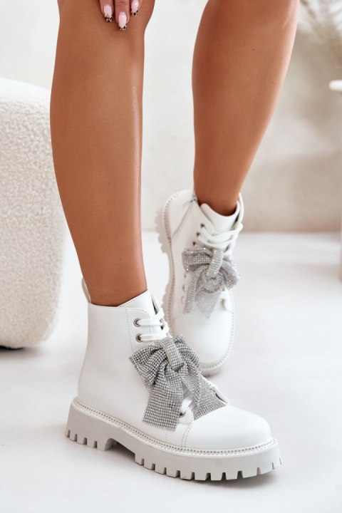 Botki Model Ocenttia 7603A White - Step in style Botki Model Ocenttia 7603A White - Step in style