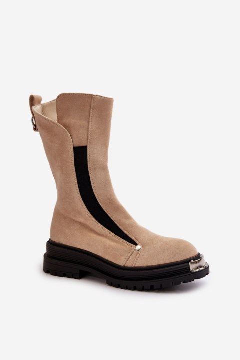 Botki Model Palimra NC1306 Light Beige - Step in style Botki Model Palimra NC1306 Light Beige - Step in style