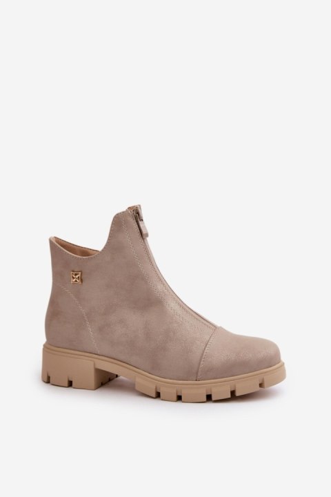 Botki Model Verietta RMR23123-11 Gold - Step in style Botki Model Verietta RMR23123-11 Gold - Step in style