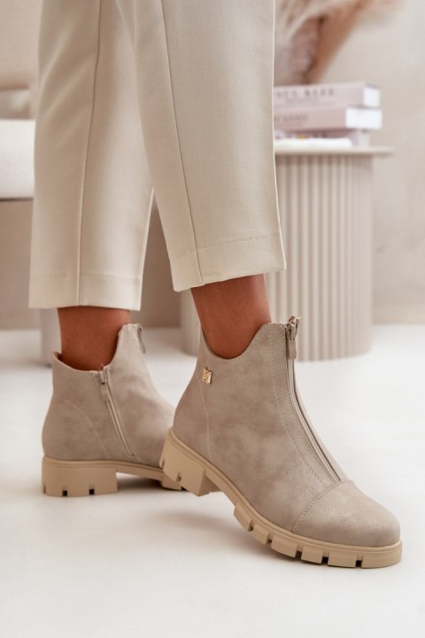 Botki Model Verietta RMR23123-11 Gold - Step in style Botki Model Verietta RMR23123-11 Gold - Step in style