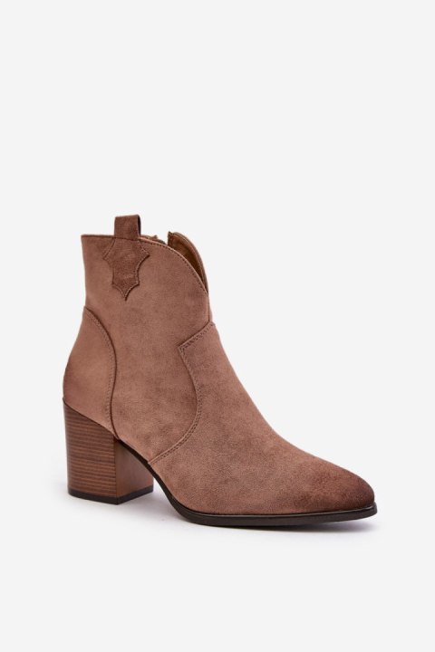Botki Model Vinceza 58345 Dark Beige - Step in style Botki Model Vinceza 58345 Dark Beige - Step in style