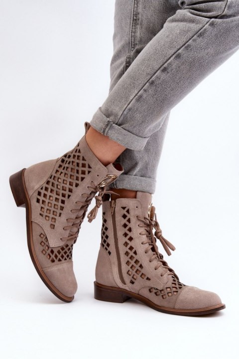 Botki Model Zazoo 2695/024 Beige - Step in style Botki Model Zazoo 2695/024 Beige - Step in style
