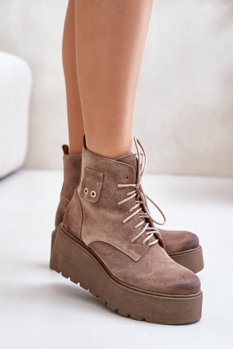Botki Model Zazoo 60499 Beige - Step in style Botki Model Zazoo 60499 Beige - Step in style