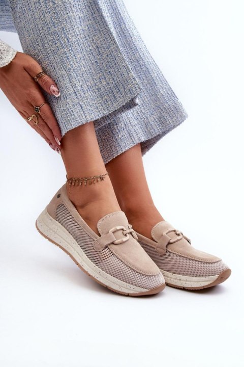 Mokasyny Model DA TW210 Beige - Step in style Mokasyny Model DA TW210 Beige - Step in style