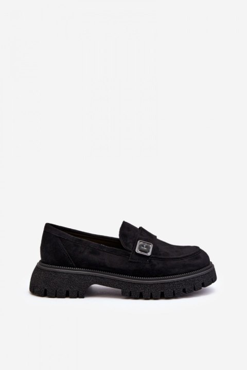 Mokasyny Model Flanila 62124 Black Zamsz - Step in style Mokasyny Model Flanila 62124 Black Zamsz - Step in style
