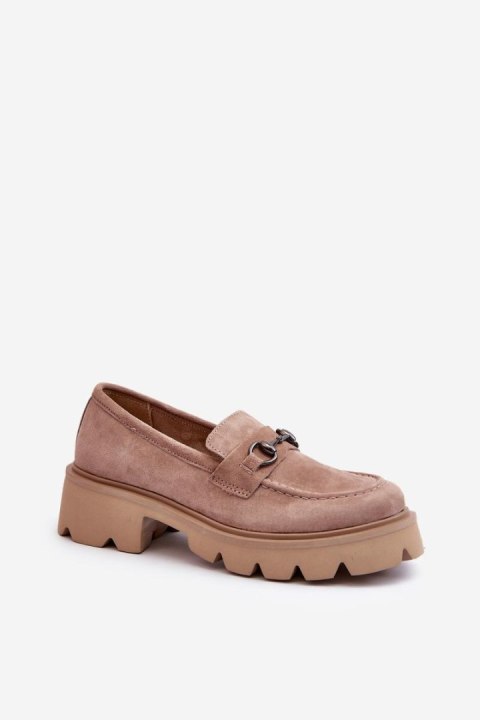 Mokasyny Model Neloria 7888 Beige - Step in style Mokasyny Model Neloria 7888 Beige - Step in style