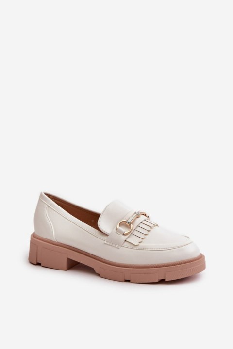 Mokasyny Model Tialorae W-16 White - Step in style Mokasyny Model Tialorae W-16 White - Step in style