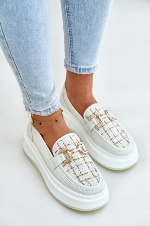 Mokasyny Model Vinceza 89105 Light Beige - Step in style Mokasyny Model Vinceza 89105 Light Beige - Step in style