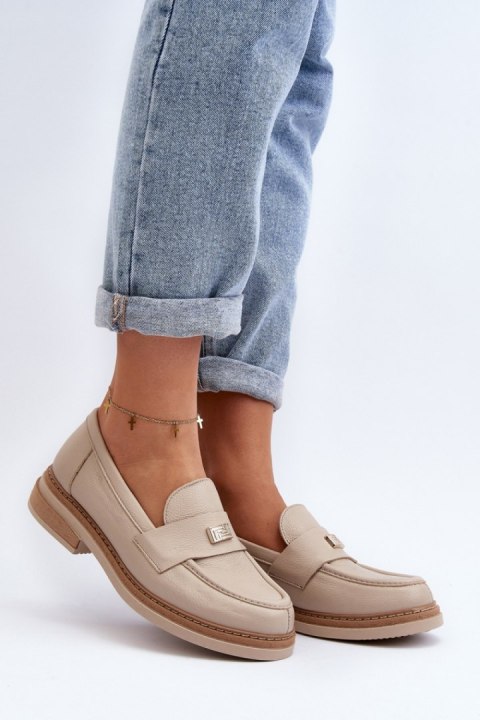 Mokasyny Model Zazoo 20165 Beige - Step in style Mokasyny Model Zazoo 20165 Beige - Step in style