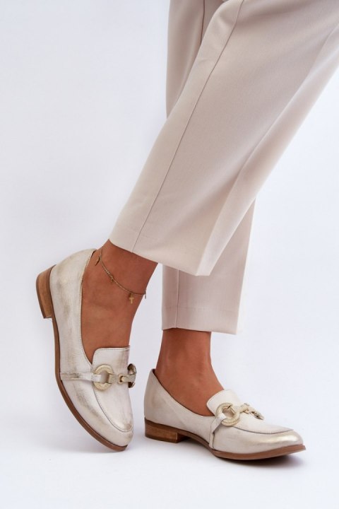 Mokasyny Model Zazoo 2880/004 Gold - Step in style Mokasyny Model Zazoo 2880/004 Gold - Step in style