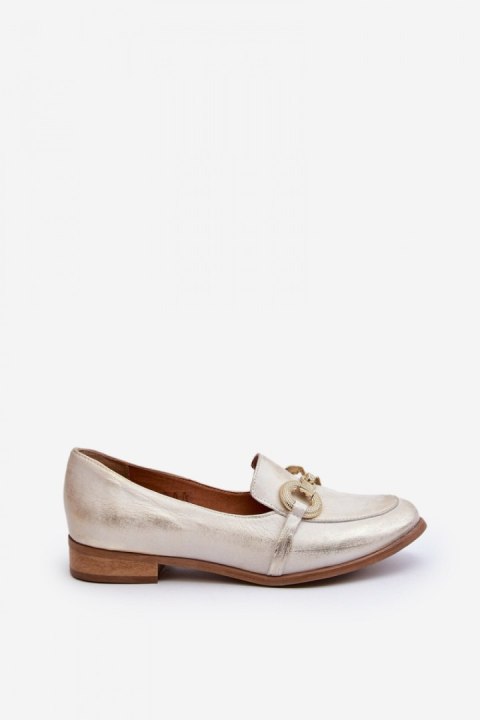 Mokasyny Model Zazoo 2880/004 Gold - Step in style Mokasyny Model Zazoo 2880/004 Gold - Step in style