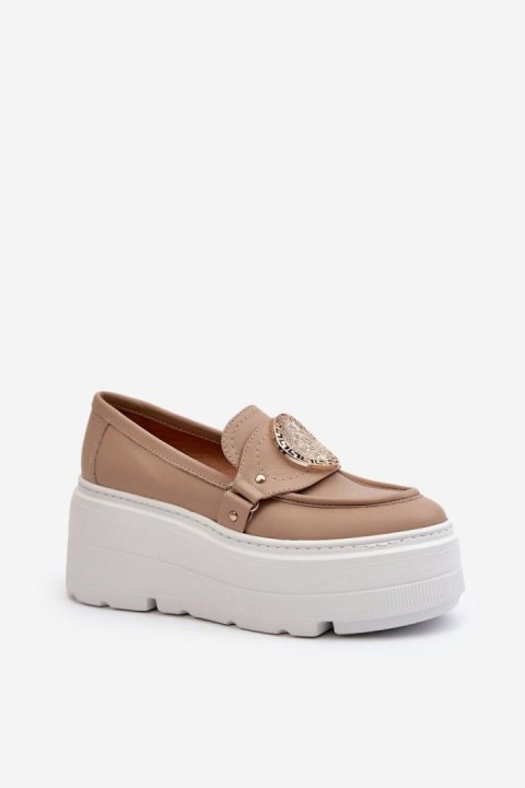 Mokasyny Model Zazoo 3458 Beige - Step in style Mokasyny Model Zazoo 3458 Beige - Step in style