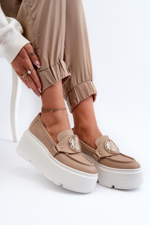 Mokasyny Model Zazoo 3458 Beige - Step in style Mokasyny Model Zazoo 3458 Beige - Step in style