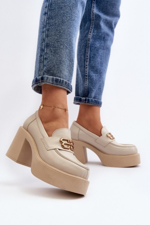 Półbuty Model Zazoo 20170 Light Beige - Step in style Półbuty Model Zazoo 20170 Light Beige - Step in style