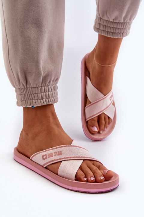 Sandał Klapki Model Big Star NN274A058 Pink - Step in style Sandał Klapki Model Big Star NN274A058 Pink - Step in style