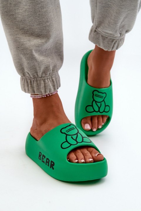 Sandał Klapki Model Lamira BG176 Green - Step in style Sandał Klapki Model Lamira BG176 Green - Step in style