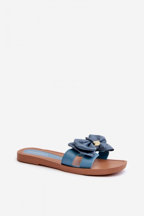 Sandał Klapki Model Rivarina 491-02 Blue - Step in style Sandał Klapki Model Rivarina 491-02 Blue - Step in style