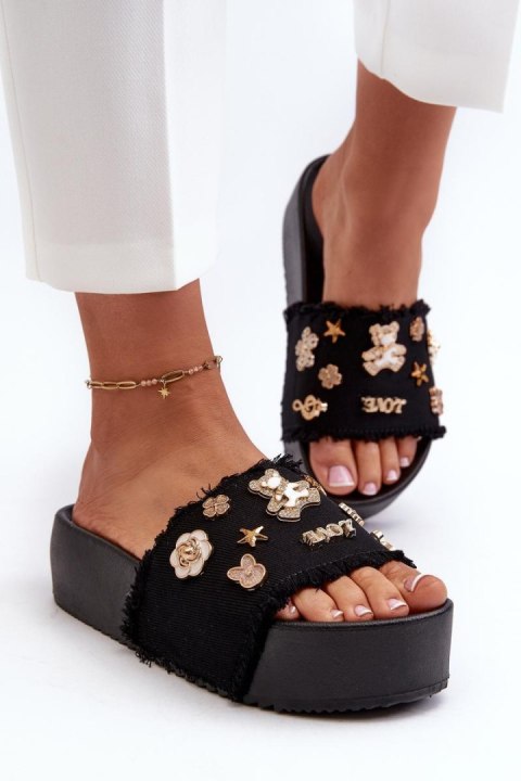 Sandał Klapki Model Zranesia BG172 Black - Step in style Sandał Klapki Model Zranesia BG172 Black - Step in style