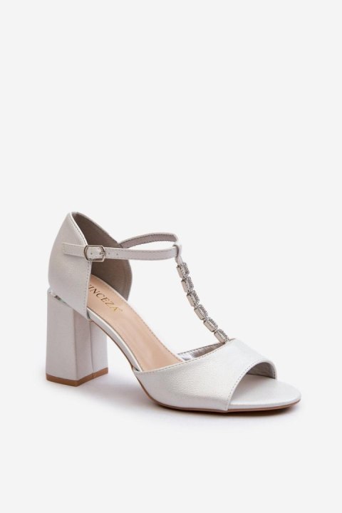 Sandały Model Aniya 20195 Silver - Step in style Sandały Model Aniya 20195 Silver - Step in style