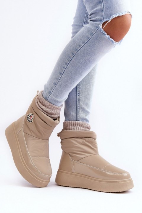 Śniegowce Model Gattea HY852-63 Beige - Step in style Śniegowce Model Gattea HY852-63 Beige - Step in style