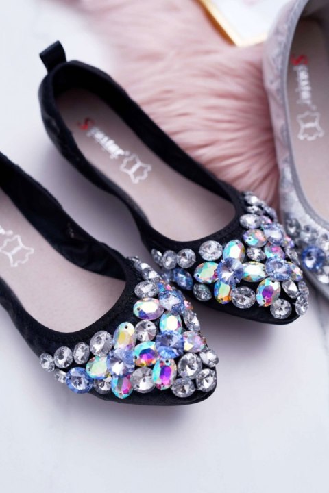 Baleriny Model Crystal C87 Black - Step in style Baleriny Model Crystal C87 Black - Step in style