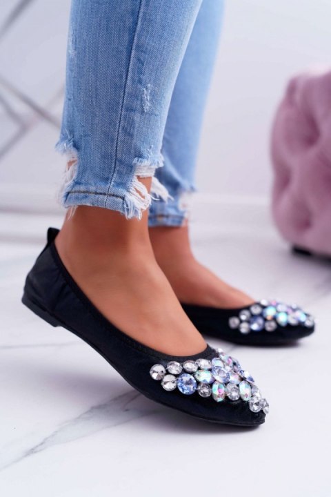 Baleriny Model Crystal C87 Black - Step in style Baleriny Model Crystal C87 Black - Step in style