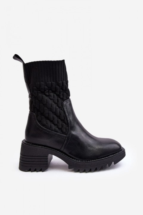Botki Model Briogen M618 Black - Step in style Botki Model Briogen M618 Black - Step in style
