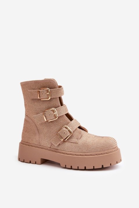 Botki Model Ciascia HB-277 Beige - Step in style Botki Model Ciascia HB-277 Beige - Step in style
