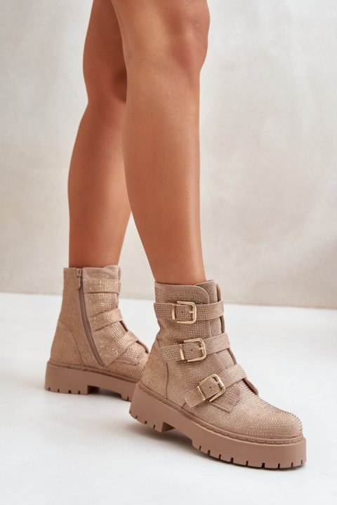 Botki Model Ciascia HB-277 Beige - Step in style Botki Model Ciascia HB-277 Beige - Step in style