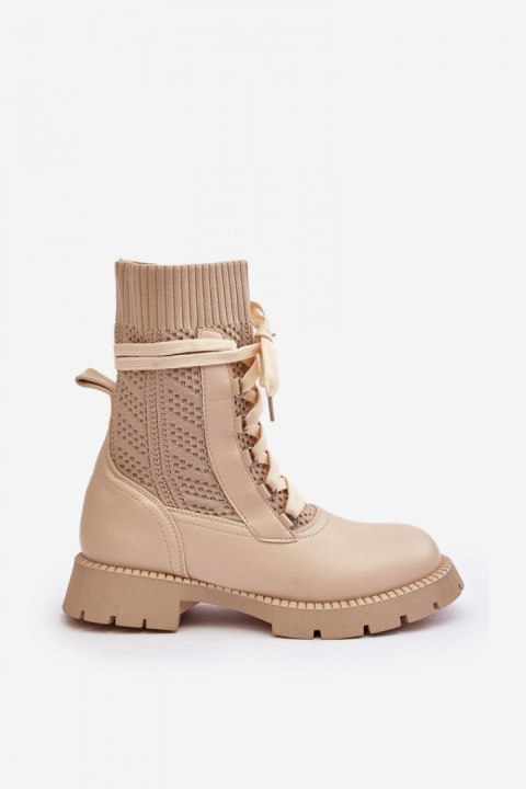 Botki Model Gentiana 8573A Beige - Step in style Botki Model Gentiana 8573A Beige - Step in style