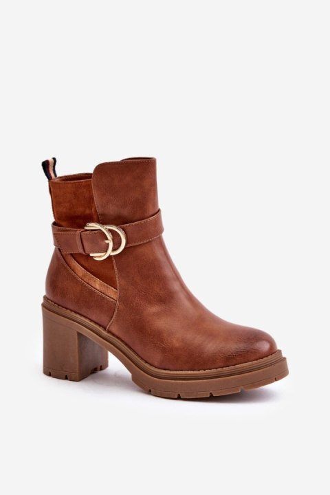Botki Model Inabelle M767 Camel - Step in style Botki Model Inabelle M767 Camel - Step in style