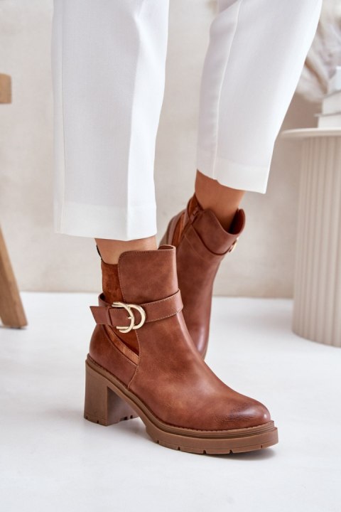 Botki Model Inabelle M767 Camel - Step in style Botki Model Inabelle M767 Camel - Step in style