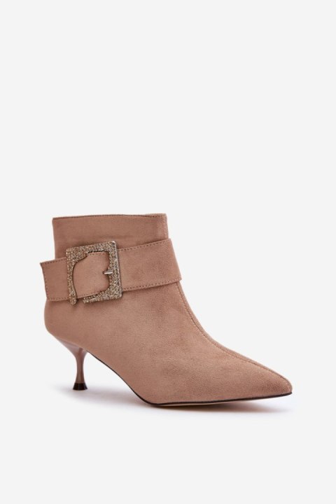 Botki Model Nirilis 7291 Beige - Step in style Botki Model Nirilis 7291 Beige - Step in style
