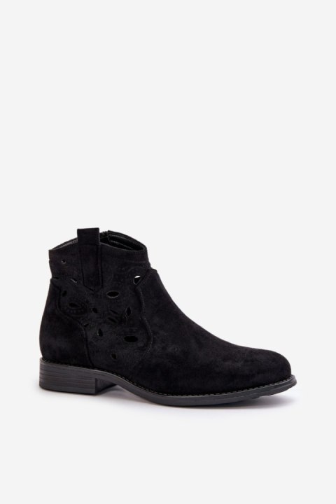 Botki Model S.Barski HY42-081 Black - Step in style Botki Model S.Barski HY42-081 Black - Step in style