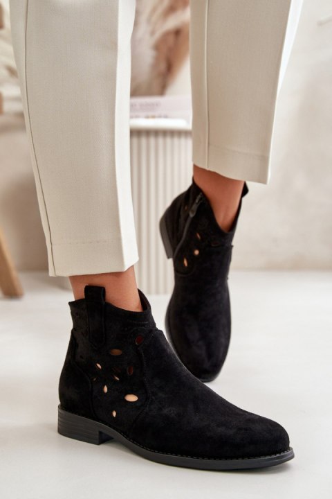 Botki Model S.Barski HY42-081 Black - Step in style Botki Model S.Barski HY42-081 Black - Step in style