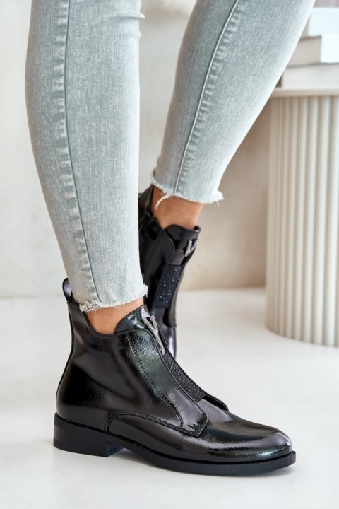 Botki Model S.Barski HY42-120 Black - Step in style Botki Model S.Barski HY42-120 Black - Step in style