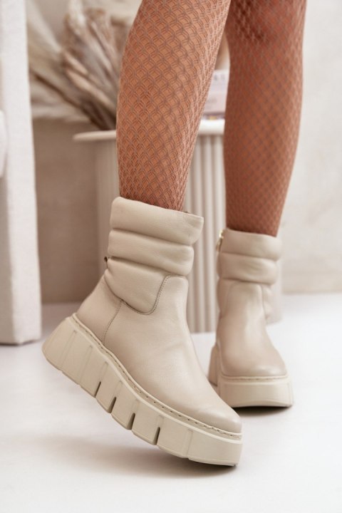 Botki Model Zazoo 60512 Light Beige - Step in style Botki Model Zazoo 60512 Light Beige - Step in style