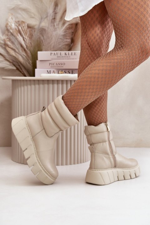 Botki Model Zazoo 60512 Light Beige - Step in style Botki Model Zazoo 60512 Light Beige - Step in style