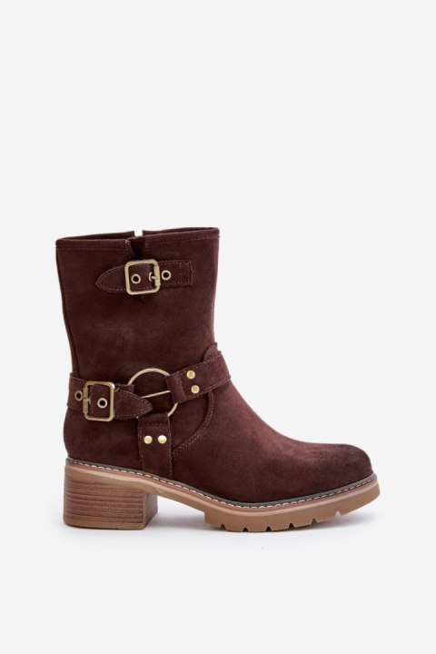 Botki Model Zudra 7280 Brown - Step in style Botki Model Zudra 7280 Brown - Step in style
