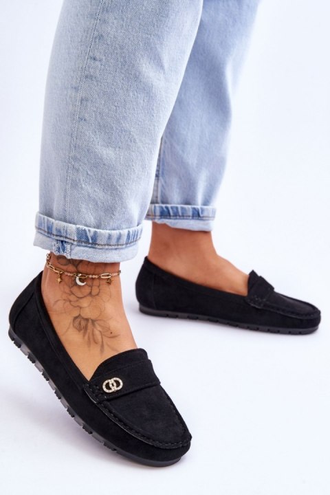 Mokasyny Model Castelo JU052 Black - Step in style Mokasyny Model Castelo JU052 Black - Step in style
