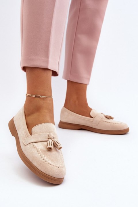 Mokasyny Model Dansitu N22-992 Beige - Step in style Mokasyny Model Dansitu N22-992 Beige - Step in style