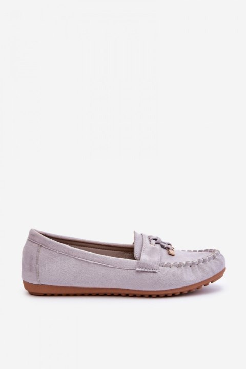 Mokasyny Model Good Time ZA28P Grey - Step in style Mokasyny Model Good Time ZA28P Grey - Step in style