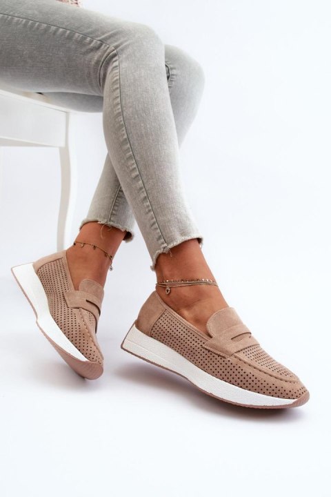 Mokasyny Model Inesqua 22-325 Beige - Step in style Mokasyny Model Inesqua 22-325 Beige - Step in style