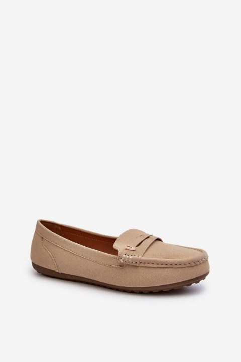 Mokasyny Model Iramarie DF879 Light Beige - Step in style Mokasyny Model Iramarie DF879 Light Beige - Step in style