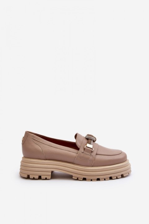 Mokasyny Model Laura Messi 2780/252 Dark Beige - Step in style Mokasyny Model Laura Messi 2780/252 Dark Beige - Step in style